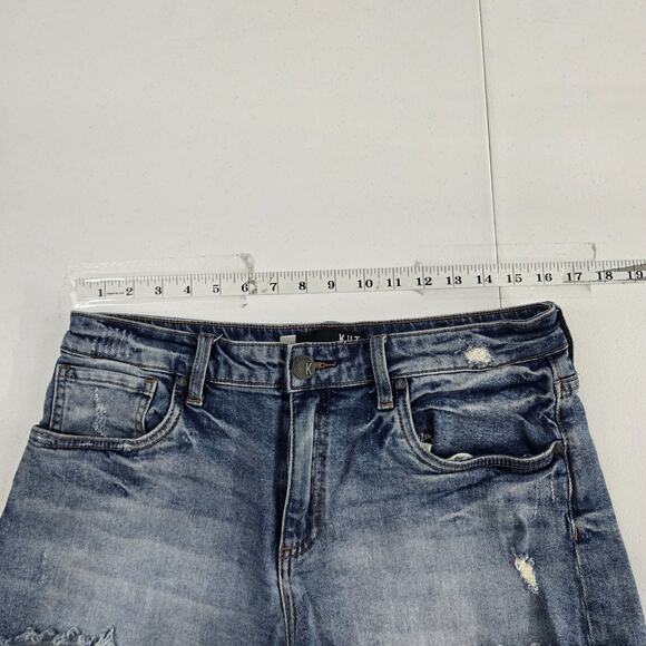 Kut From the kloth Jane high rise short blue size 8 womens 6936 - Picture 3 of 11